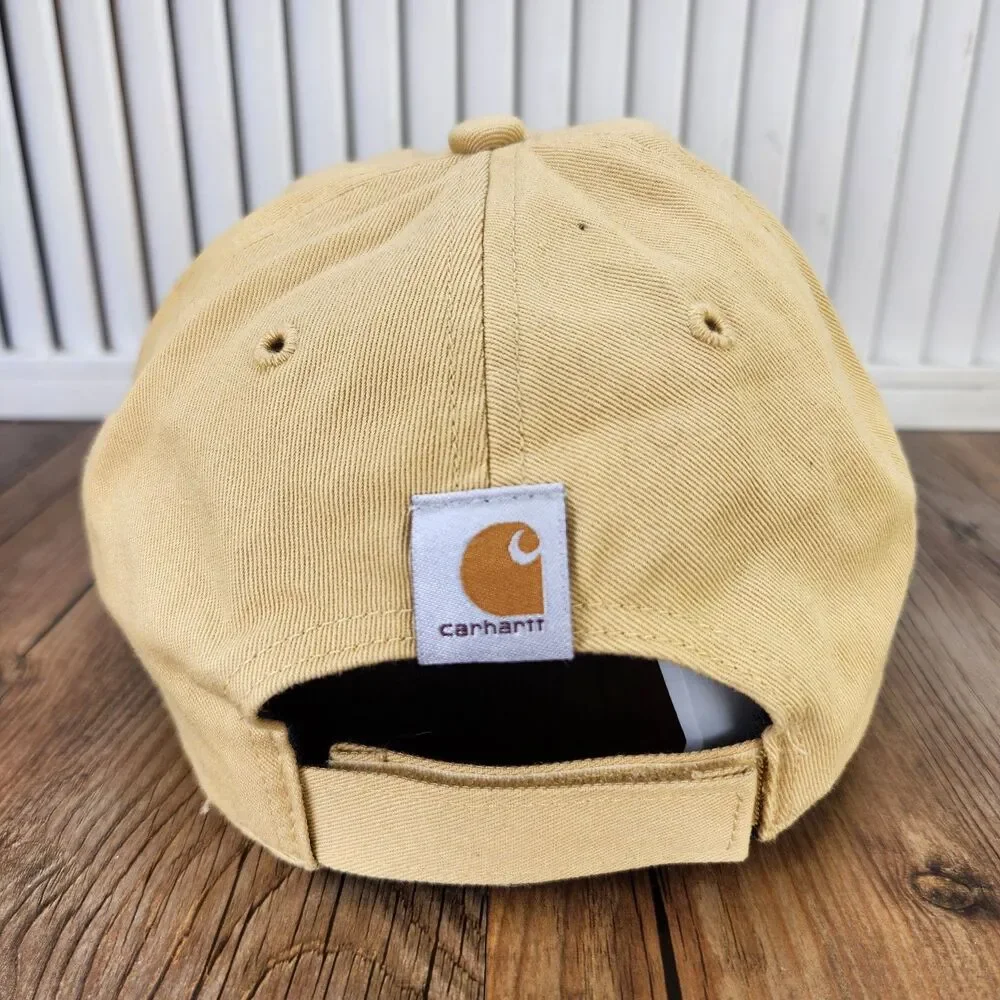 Carhartt 1889 Odessa Cap Yellow Strapback Embroidered Canvas Casual Work Hat